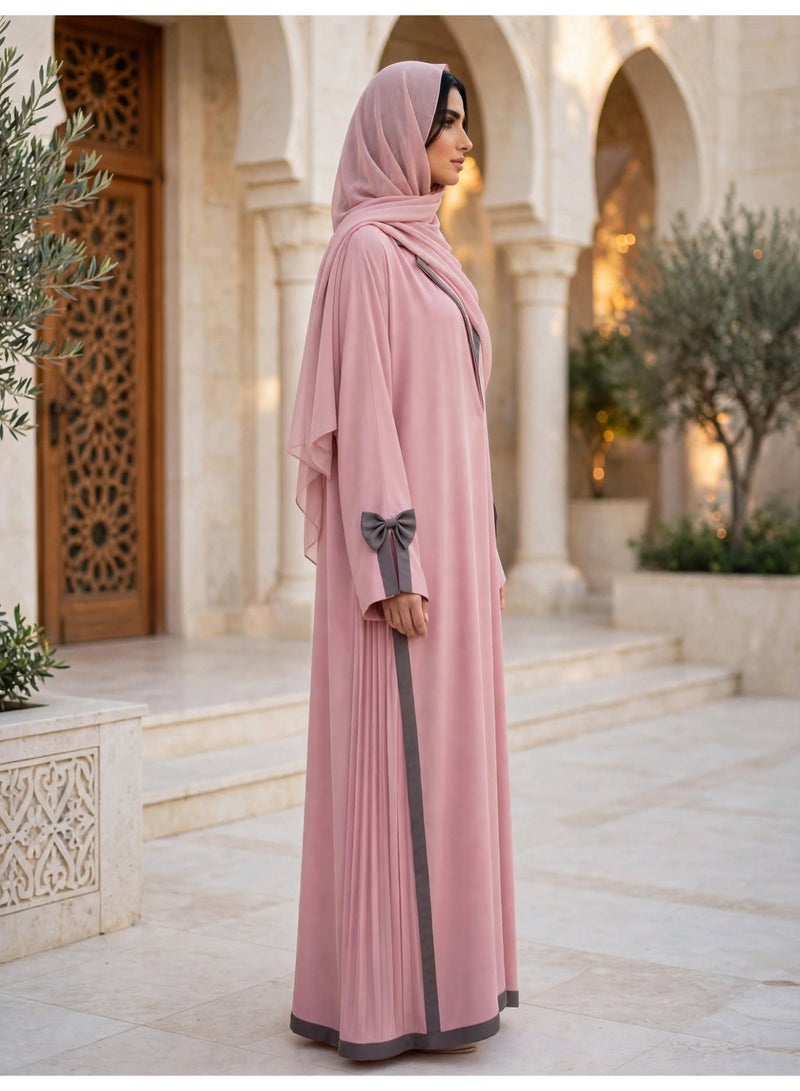 IKKXA Elegant Bow Sleeve Abaya for Modest Fashion - Image 5