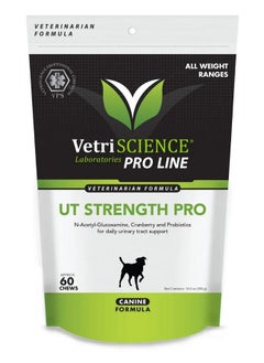 VetriScience Laboratories Ut Strength Pro  Bladder & Ut Health Supplement For Dogs  Formula Aids Bladder Function & Comfort  Canine Supplement Supports Urinary Tract Maintenance  60 Chews  - Image 1