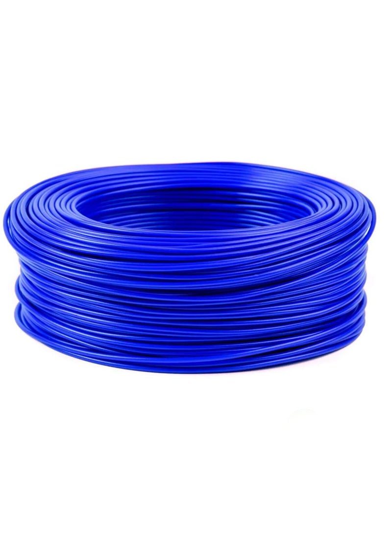 Oman Cables Single Core Copper Wire Low Smoke Zero Halogen (LSZH) Blue Color 91.44 M (100 yards) Roll - 450/750V - Image 1