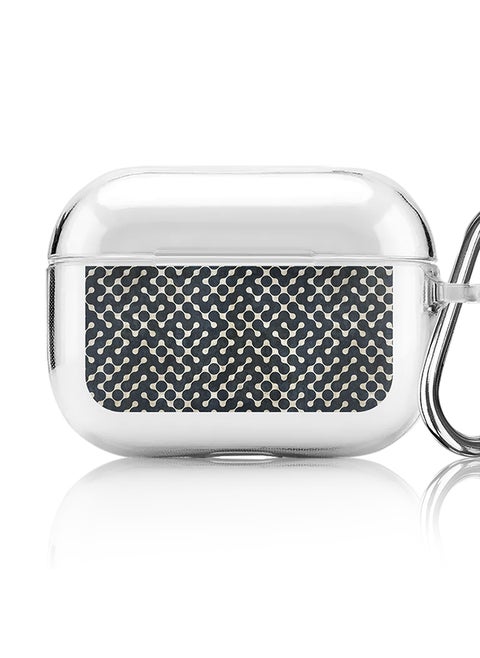 Classic Clear printed Case for Apple AirPods Pro 2nd Generation Thin Transparent Cover [Designed for Apple AirPods Pro 2nd Generation] - Connect the dots (Black) Print