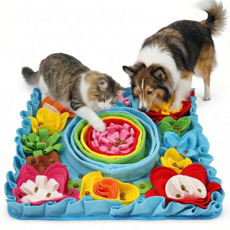 Ankilo Upgraded Snuffle Mat for Dogs, 19.7''x19.7'' Interactive Feed Game for Boredom, Felt Wool Dog Feeding Mats for Small/Medium/Large Dogs, Encourages Natural Foraging Skills and Stress Relief - Image 1