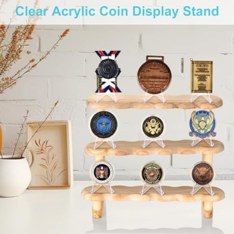 30 PCS Card Display Stand Sturdy and Stable High Grade Acrylic Transparent Display Stand Versatile Transparent Mini Easel Stand Card Display Artwork Display Stand 54mm High - Image 4