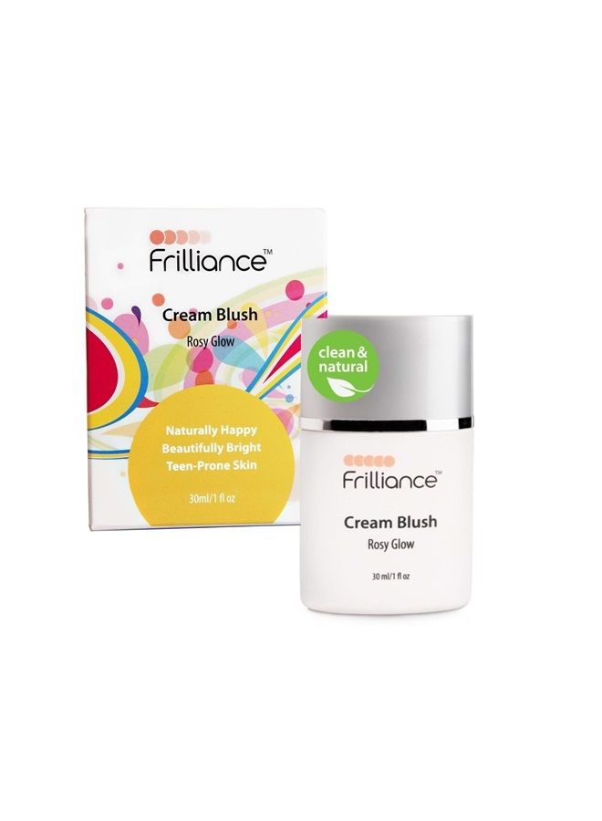 Frilliance بلوش كريمي مرطب، لون وردي شفاف، خالي من القسوة ومضاد للحساسية للمراهقين من جميع أنواع البشرة، 30 مل / 1 أونصة سائلة - Image 1