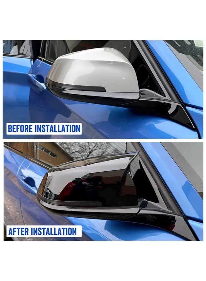 Exterior Rear View Mirror Shell Cover for BMW 1 2 3 4 X M i3 i3S Series F20 F21 F22 F23 F30 F31 F32 F33 F36 F34 F87 E84 Carbon Pattern Bull Horn Protective Cover - Image 4