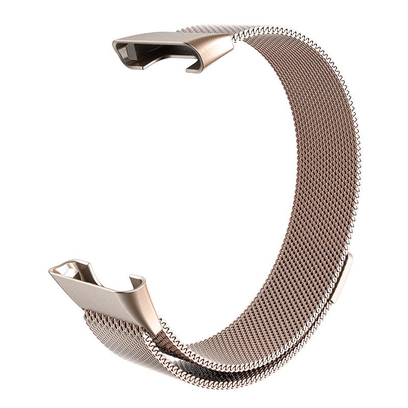 إيروريكس سوار ساعة ميلانو المغناطيسي المصنوع من الفولاذ المقاوم للصدأ لساعة Redmi Watch 5 / Watch 4 (ذهبي وردي) - Image 2