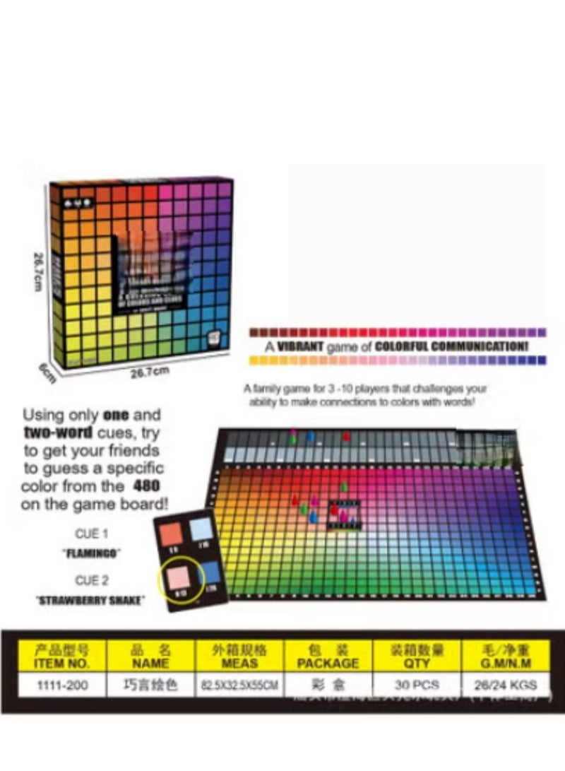 USAopoly Hues And Cues Crafty Colours And Clues Riddle Matching Game Card Toys - Image 5