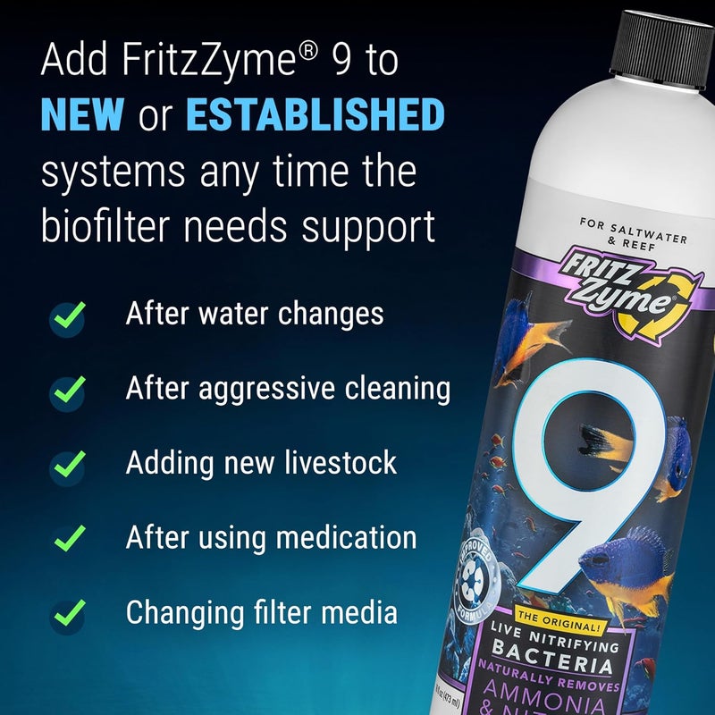 Fritz Aquatics FritzZyme 9 Nitrifying Bacteria for Saltwater Aquariums - 16 Ounce - Image 4