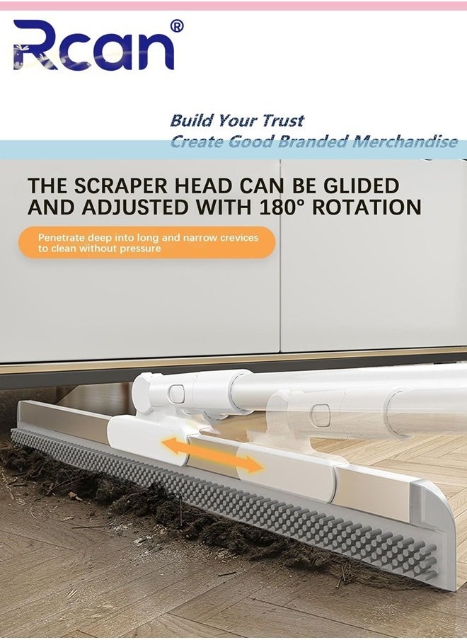 Rcan - 2 in 1 Magic Broom Indoor and Outdoor Floor Wiper 180 Degree Rotating Scraper Head Ideal for Bathrooms Kitchens and Outdoor Use - Image 1