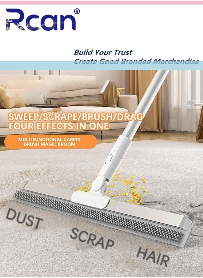 Rcan - 2 in 1 Magic Broom Indoor and Outdoor Floor Wiper 180 Degree Rotating Scraper Head Ideal for Bathrooms Kitchens and Outdoor Use - Image 1