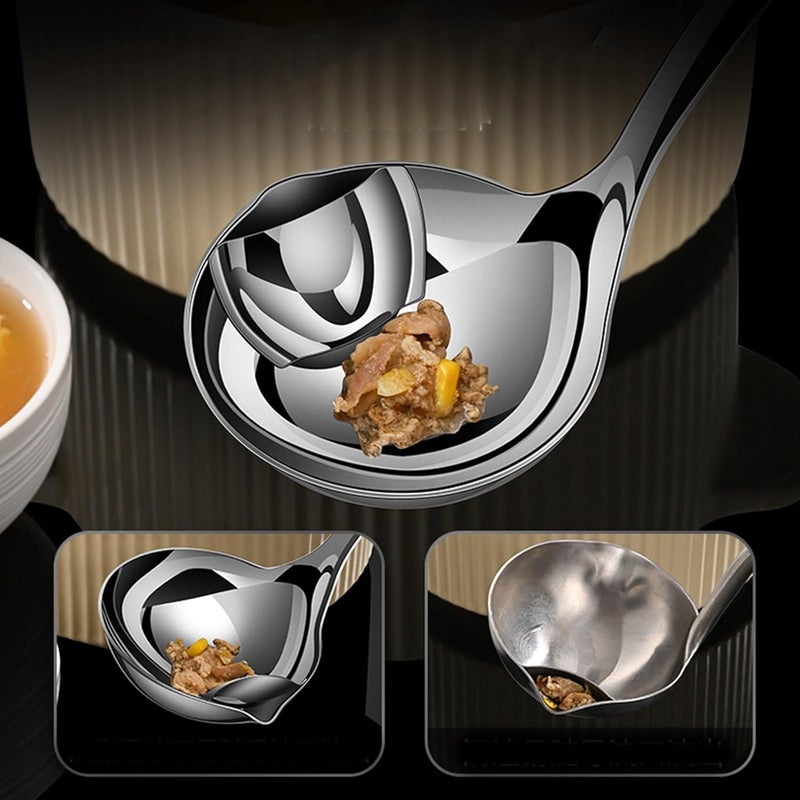 Sturdy 316 Stainless Steel Skimmers Spoon Oil Separators Ladles Ideal for Foams and Oil From Soups and Stews Kitchen Oil Spoon - Image 5