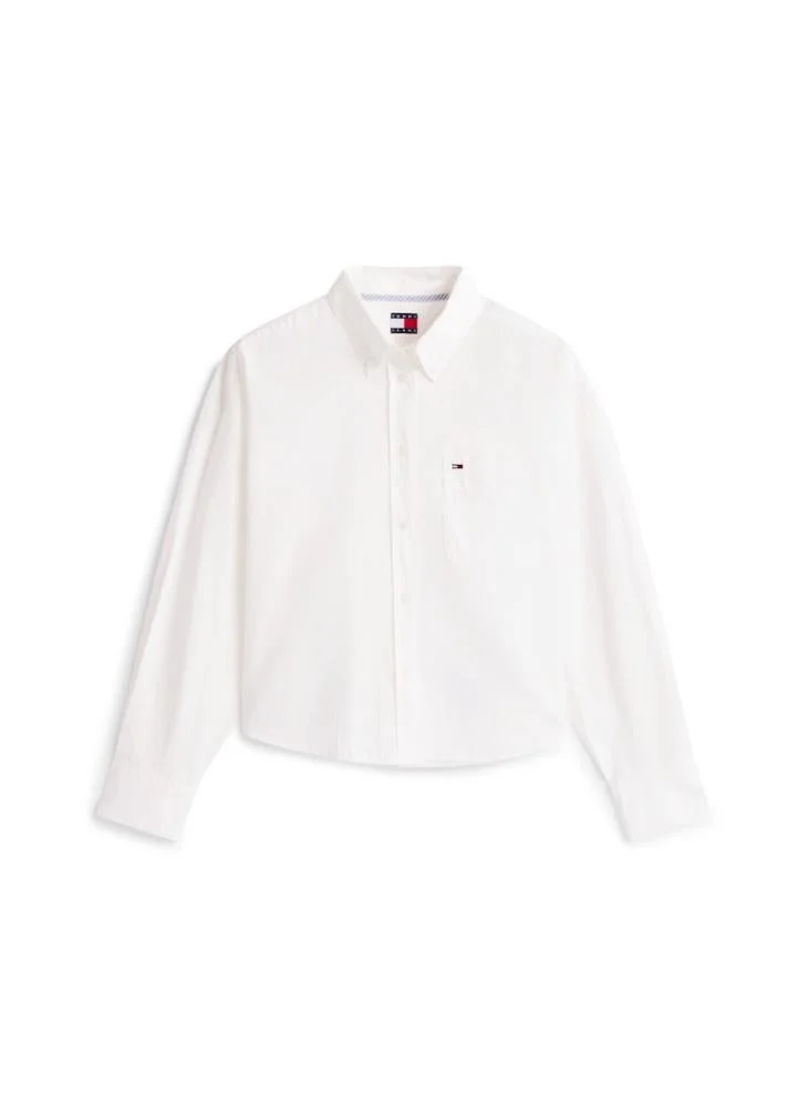 TOMMY JEANS  Essential Crop Regular Fit Shirt for Women | Best Price UAE