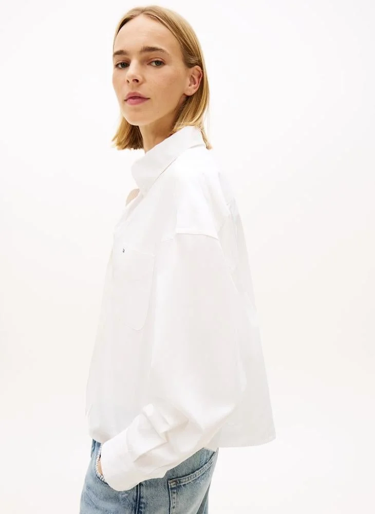TOMMY JEANS  Essential Crop Regular Fit Shirt for Women | Best Price UAE