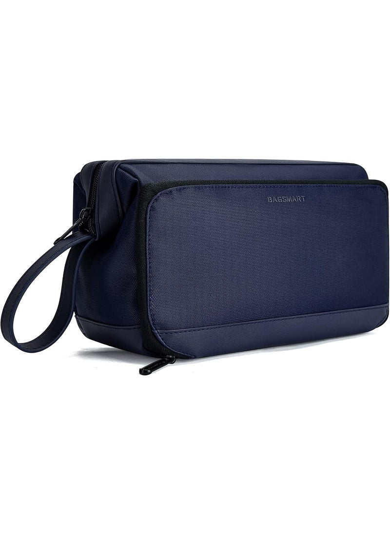 BAGSMART BAGSMART Toiletry Bag for Men, Wide Opening Dopp Kit Water Resistant Shaving Hygiene Organizer for Bathroom, Travel Essentials, Navy 