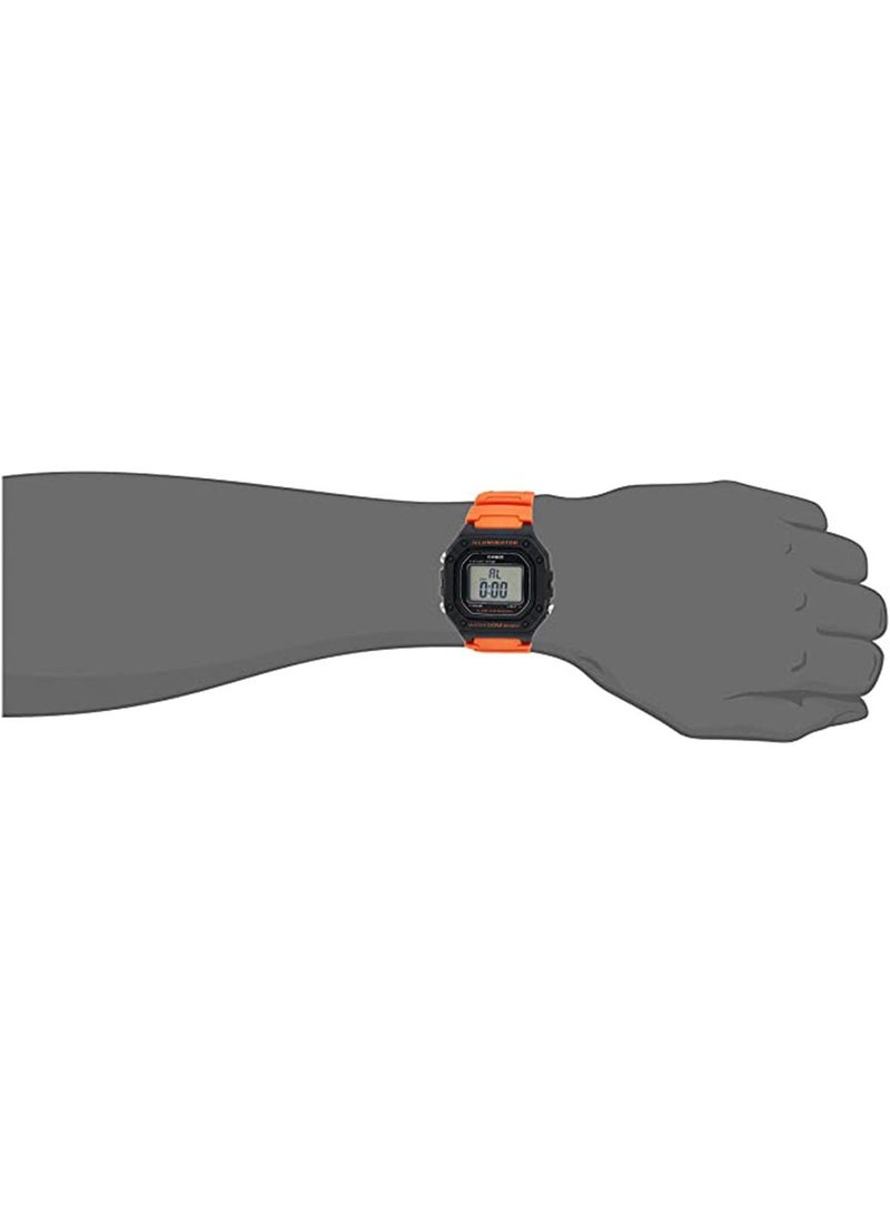 CASIO Men's Resin Digital Wrist Watch W-218H-4B2VDF - 44 mm - Orange - Image 4