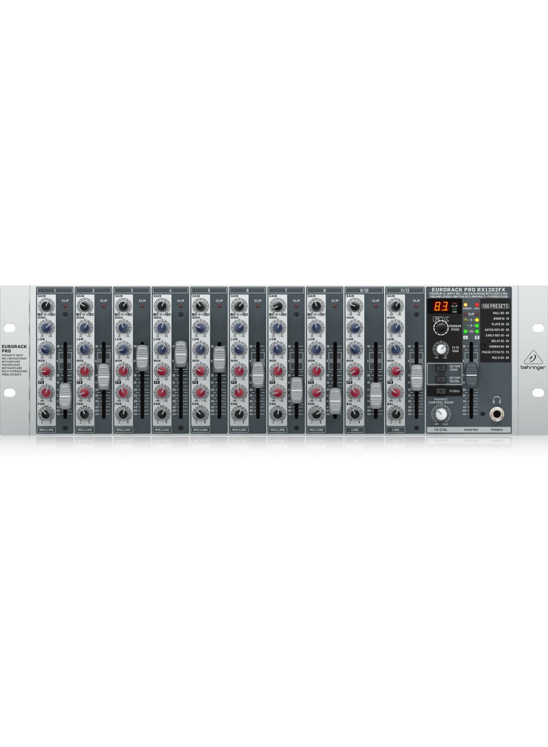 behringer RX1202FXV2 Premium 12 Input Mic Line Rack Mixer - Image 1