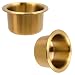BDFHYK Mewutal 2pcs Stainless Steel Dropin Cup Holders 323 Embedded Gold Drink Holders for RV Cars Trailer Game Table Sofa 421209 - Image 2