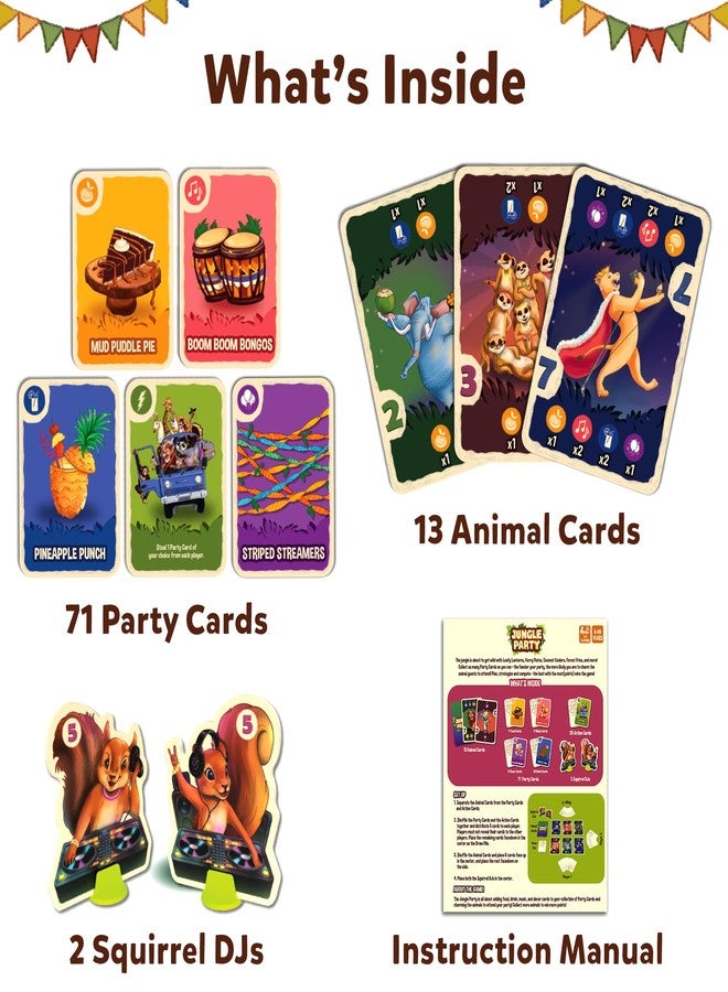 Skillmatics Card Game - Jungle Party, Fun Family Card Game of Strategy & Luck, Party Game, Gifts for Girls & Boys Ages 7, 8, 9 & Up - Image 2