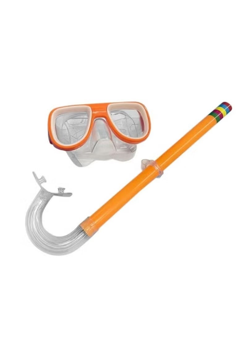 Children's diving set, diving mask with adjustable strap, anti-fog diving mask, children's swimming goggles for boys and girls, ages 6 to 14 - swimming supplies - children's swimming goggles - swimming equipment - children's diving set. - Image 1