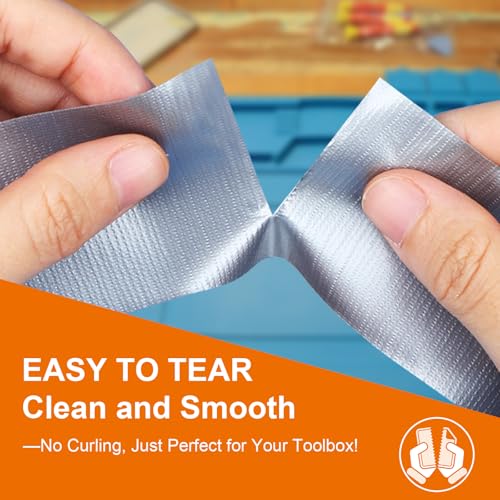 LLPT Duct Tape Premium Grade 2.36 Inches x 108 Feet x 11 Mil Easy Tear Residue Free Strong Adhesive Color Silver Gray (DT245) - Image 4