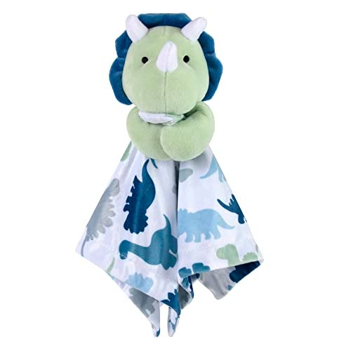 Baby Essentials Minky Animal Snuggler Lovey Blanket for Kids Babies Boys Girls Gender Neutral Security Blanket with Stuffed Animal Dynamic Dino 