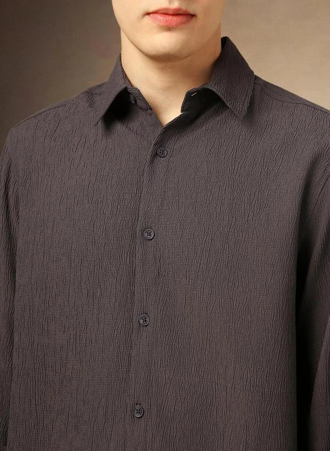 دينيس لينغو Plain Casual Long Sleeve Shirt by Styli