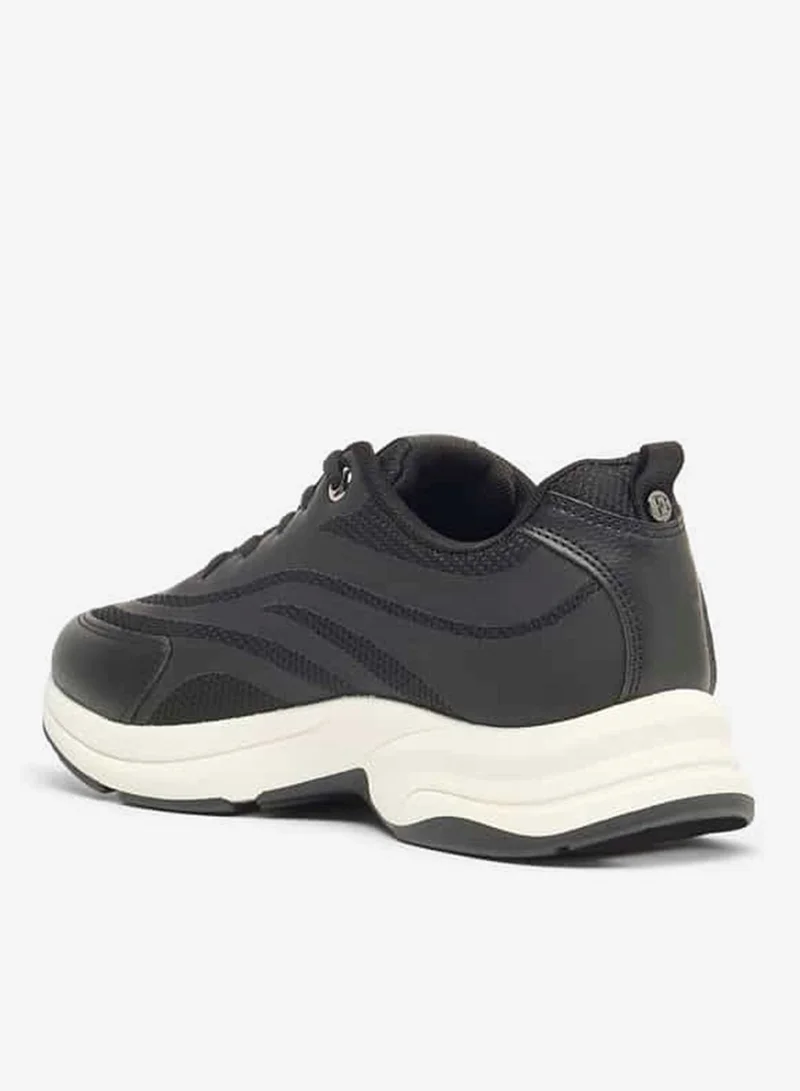 Flora Bella By Shoexpress Women Textured Lace-Up Low Ankle Sneakers