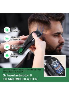 Hatteker Hatteker Hair Clippers for Men Professional,Clippers and Trimmers Set Barber Clippers Set Cordless Waterproof Mens Hair Clippers Rechargeable Beard Trimmers Type C Barbers Haircut Kit 