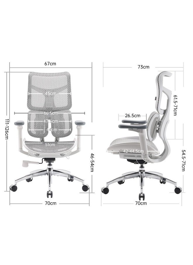 SIHOO SIHOO S100 Ergonomic Office Chair, 6D Dynamic Lumbar Support, Adjustable Seat Depth, Ultra Soft 3D Armrests, Adjustable Backrest Home Office Chair, Big and Tall Computer Chair (White)  - Image 2