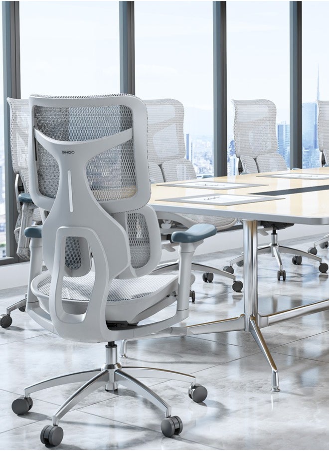 SIHOO SIHOO S100 Ergonomic Office Chair, 6D Dynamic Lumbar Support, Adjustable Seat Depth, Ultra Soft 3D Armrests, Adjustable Backrest Home Office Chair, Big and Tall Computer Chair (White)  - Image 3