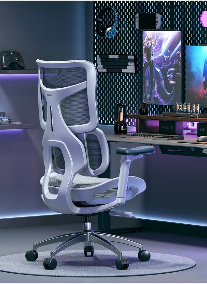 SIHOO SIHOO S100 Ergonomic Office Chair, 6D Dynamic Lumbar Support, Adjustable Seat Depth, Ultra Soft 3D Armrests, Adjustable Backrest Home Office Chair, Big and Tall Computer Chair (White)  - Image 4