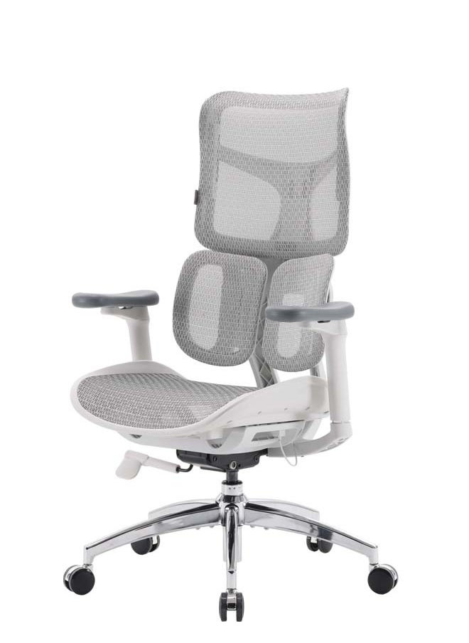 SIHOO SIHOO S100 Ergonomic Office Chair, 6D Dynamic Lumbar Support, Adjustable Seat Depth, Ultra Soft 3D Armrests, Adjustable Backrest Home Office Chair, Big and Tall Computer Chair (White)  - Image 1