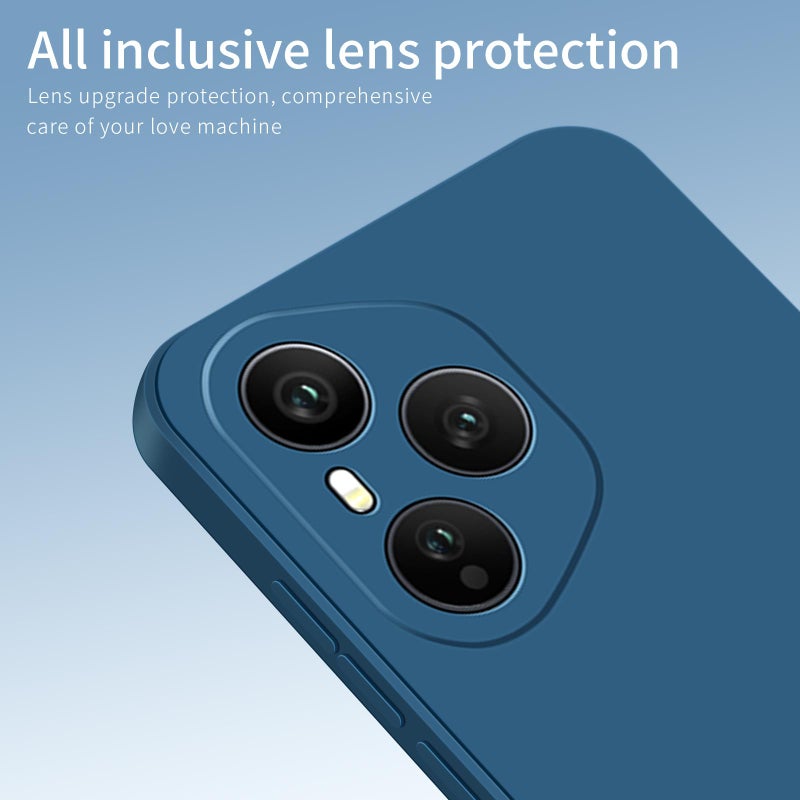 بين دبليو يو واي او جراب هاتف For Honor 400 Pro Global 160.8 مم من السيليكون السائل من سلسلة Sense (أزرق) - Image 3