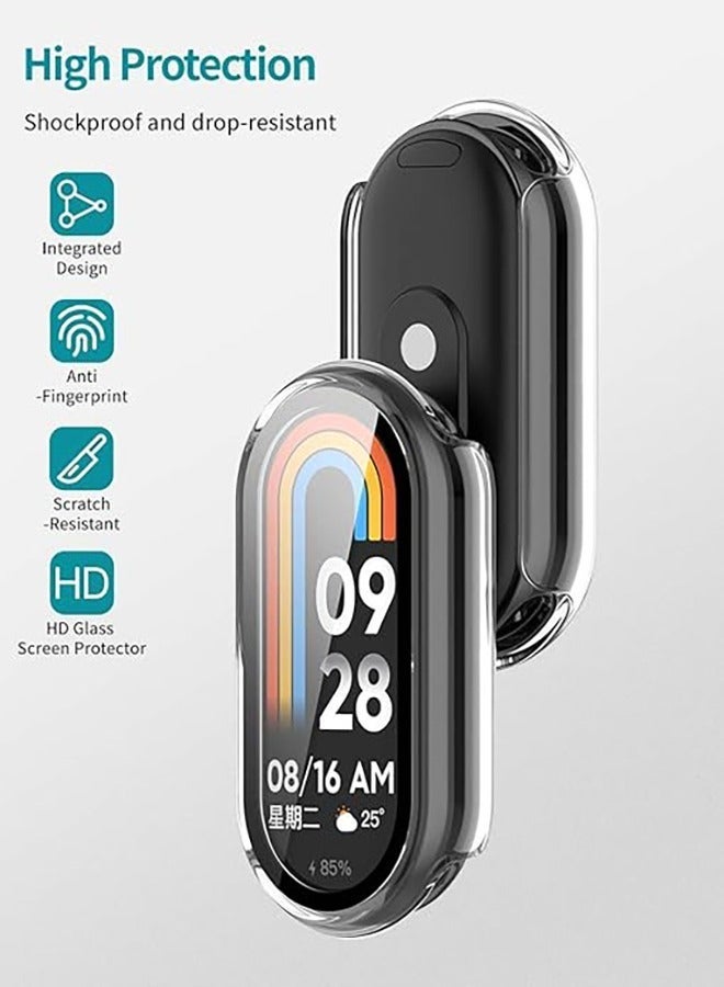 حَبْل تِك غطاء حماية شامل Xiaomi Band 10 من البلاستيك الصلب مع واقي شاشة زجاج مقوى للاستخدام اليومي والهدايا والاستخدامات الخارجية - Image 2