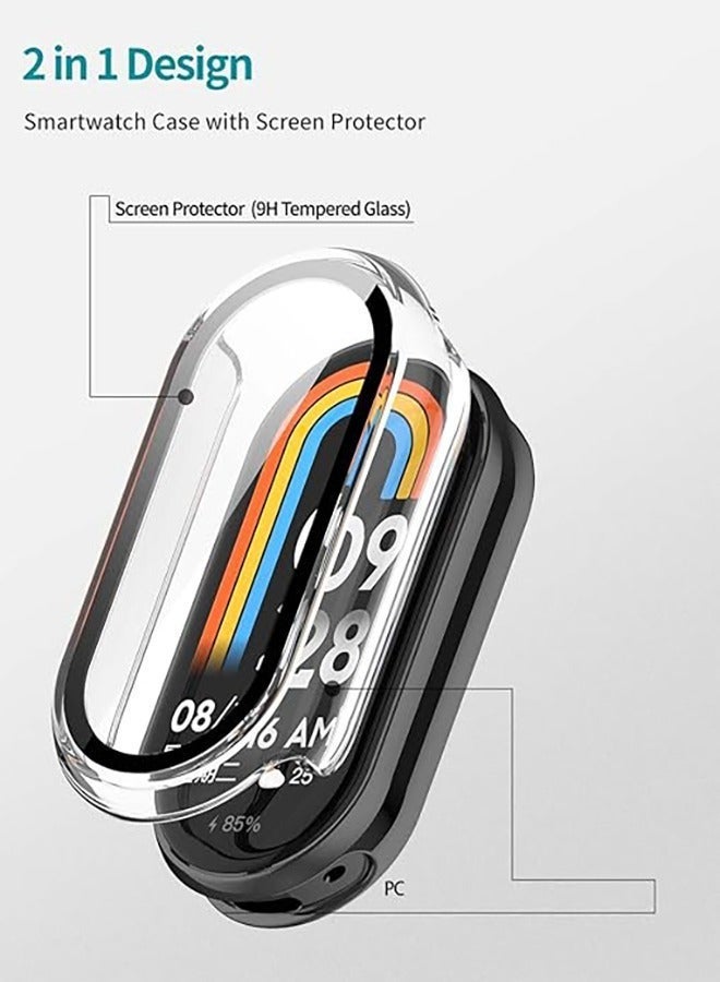 حَبْل تِك غطاء حماية شامل Xiaomi Band 10 من البلاستيك الصلب مع واقي شاشة زجاج مقوى للاستخدام اليومي والهدايا والاستخدامات الخارجية - Image 3