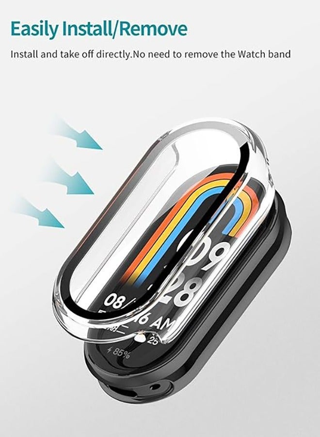 حَبْل تِك غطاء حماية شامل Xiaomi Band 10 من البلاستيك الصلب مع واقي شاشة زجاج مقوى للاستخدام اليومي والهدايا والاستخدامات الخارجية - Image 4