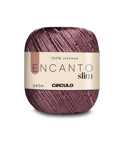 CÃRCULO CIRCULO Encanto Slim Yarn 100 Viscose Luxury Shine Sport Weight Yarn 262 yds 352 oz Color 3201 Cameo - Image 1