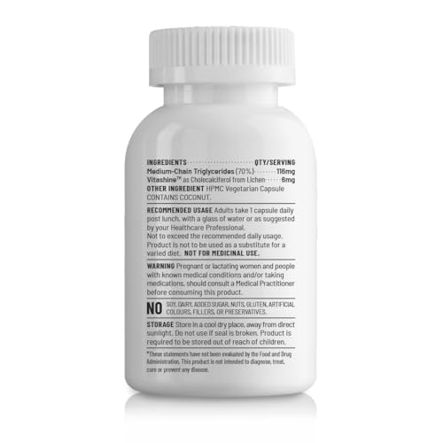 Unived Plant-Based Vitamin D3 from Lichen with Medium Chain Triglycerides (Capsule, 180 Servings) - Image 4