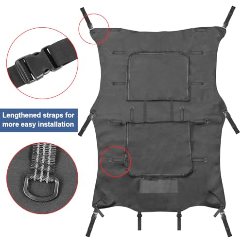 MFC Soft Canvas Roof Top Compatible with for 2014-2023 Polaris RZR 4 900 / XP 4 1000 / XP 4 Turbo 4 Seater Sunshade Soft Top Roof - Image 5