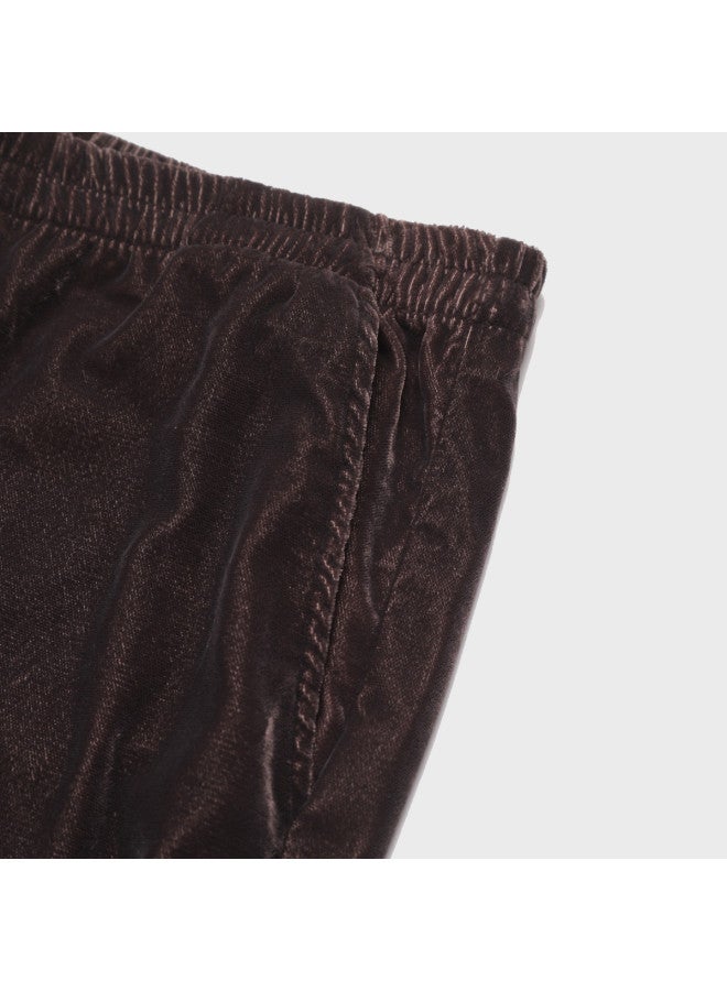 Zara women's Velvet Minimalist Solid Color Casual Versatile Soft Comfortable Loose Wide-leg Pants - Image 5