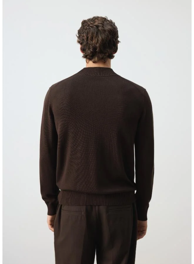 Mango Man Fine Knit Cotton Blend Sweater