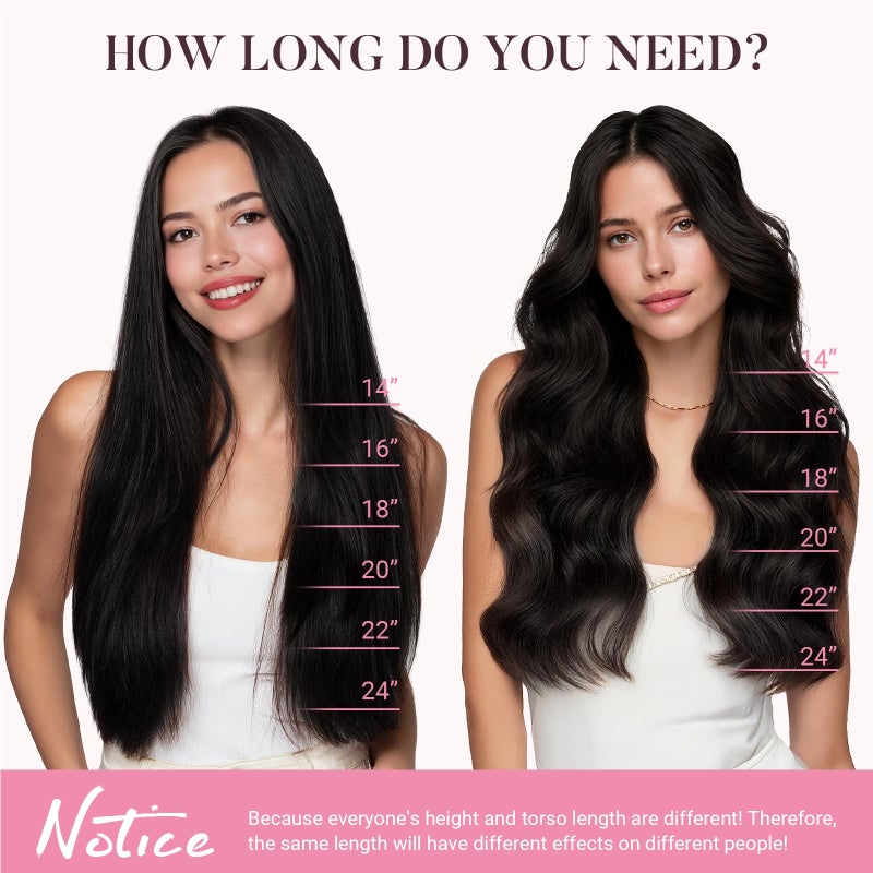 MAXITA Clip in Hair Extensions Real Human Hair 100% Remy Hair Extensions Clip ins Double Weft for Women,Natural Human Hair,18inch 120g 7Pcs,Jet Black - Image 5