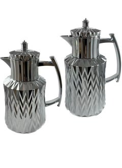 Homemaker Premium 2-Piece Tea & Coffee Flask Set (Silver) – Elegant and Stylish Finish, Keeps Beverages Hot or Cold for Long Hours. 