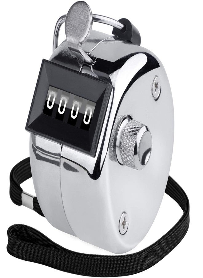Trushine 4-Digits Metal Hand Tally Counter | Mechanical Palm Counter | Handheld Pitch Clicker Counter | Number Count for Row, People, Games, Fishing, Knitting - Image 1