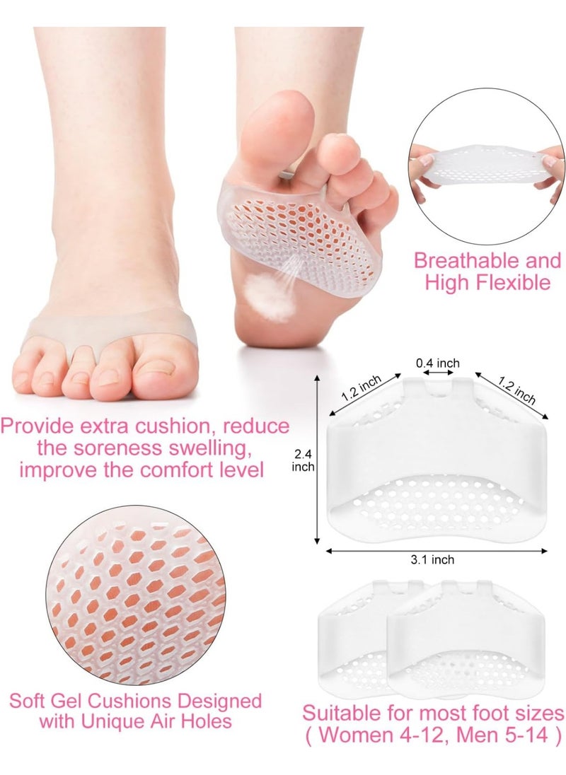 Meetion 10Pcs High Heel Comfort Pads, Ball of Foot Cushions for Heels, Silicone Shoe Inserts for Women Shoes Too Big, Soft Shoe Pads Insoles for High Heels (Clear-Silicone)  - Image 5