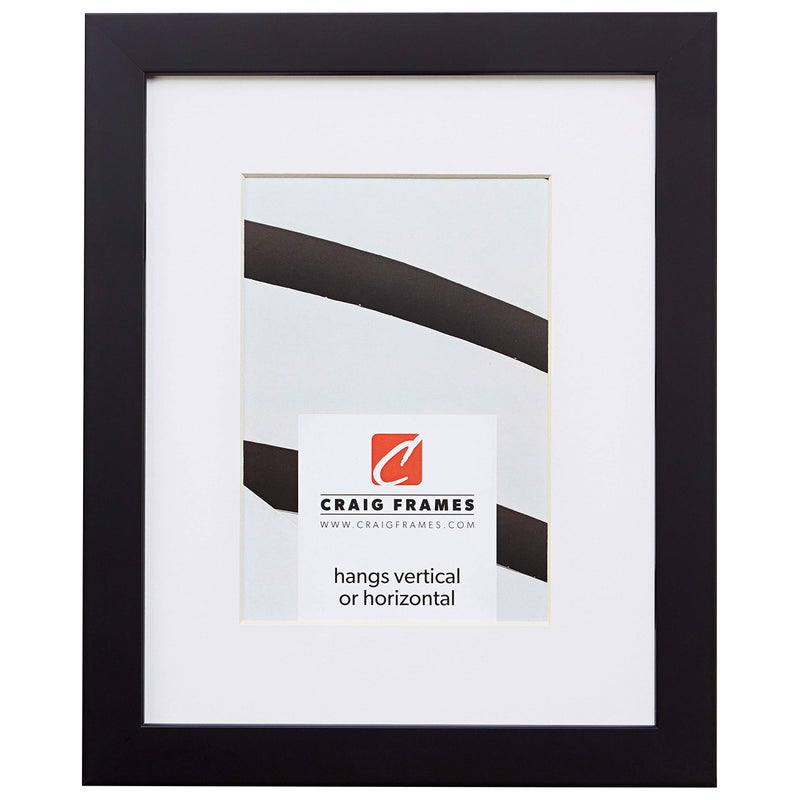 Craig Frames Confetti 22 x 28 Inch Modern Black Picture Frame Matted to Display an 18 x 24 Inch Photo