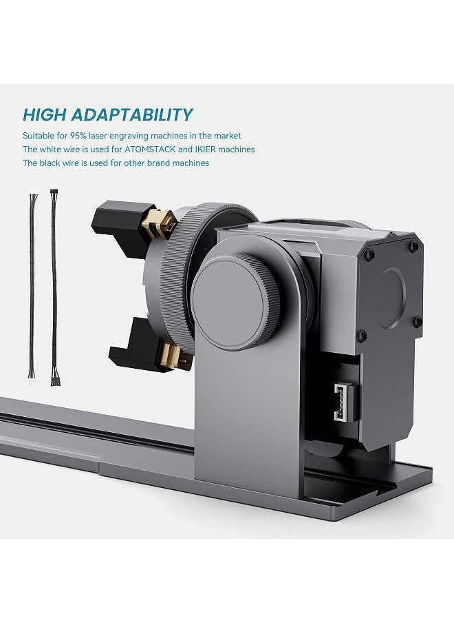ATOMSTACK - Maker R1 Pro Multi-function Chuck and Roller Rotary with 3 Sets of Jaws Adjustable Diameter and Angle Support Carving and Engraving Rings Spherical object Cups with handles or irregular Items - Image 1