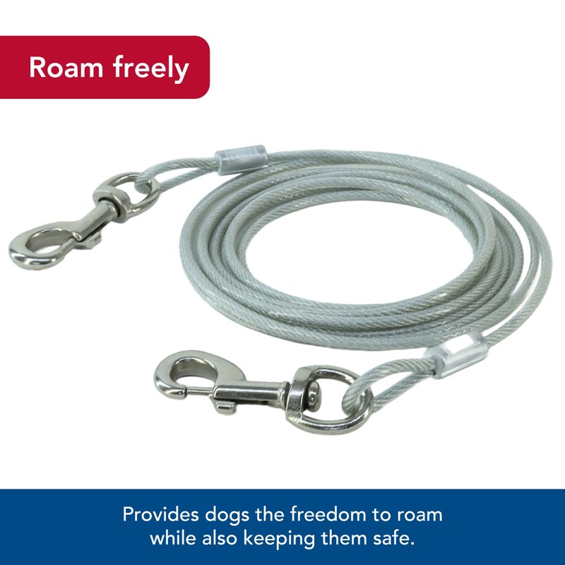 Coastal Pet Titan Giant Cable Dog Tie Out - Heavy-Duty Dog Tie Out Cable - Cable Tie Out for Dogs up to 150 lbs - Rust-Resistant Pet Tie Out Cable - Quality Dog Supplies - 10' - Image 3