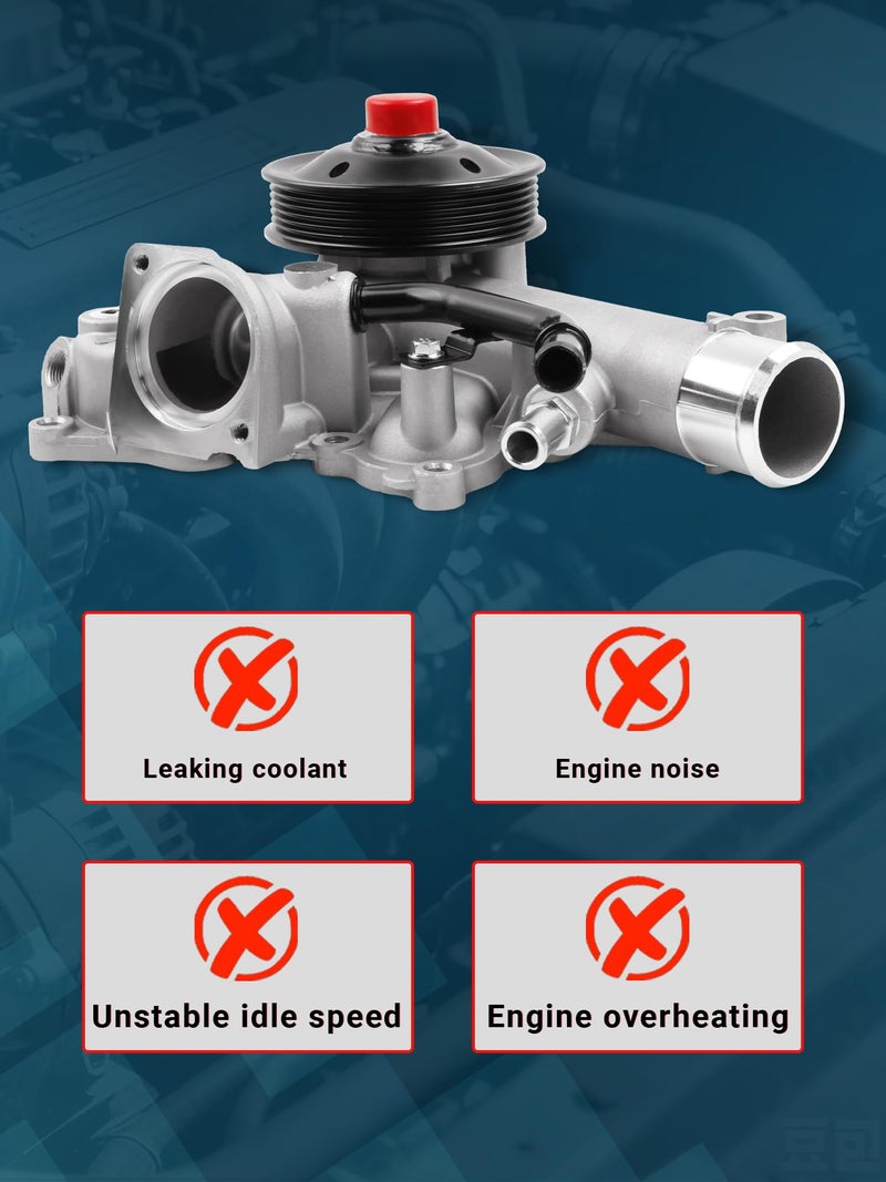Ntoauto AW6341 Water Pump Kit with Gasket Fit for 2009-2020 RAM 1500, 2009-2018 RAM 2500, 2009-2018 RAM 3500, 2009 Durango/Aspen with 5.7L V8 HEMI Replaces 68346912AA, 53022192AE - Image 5