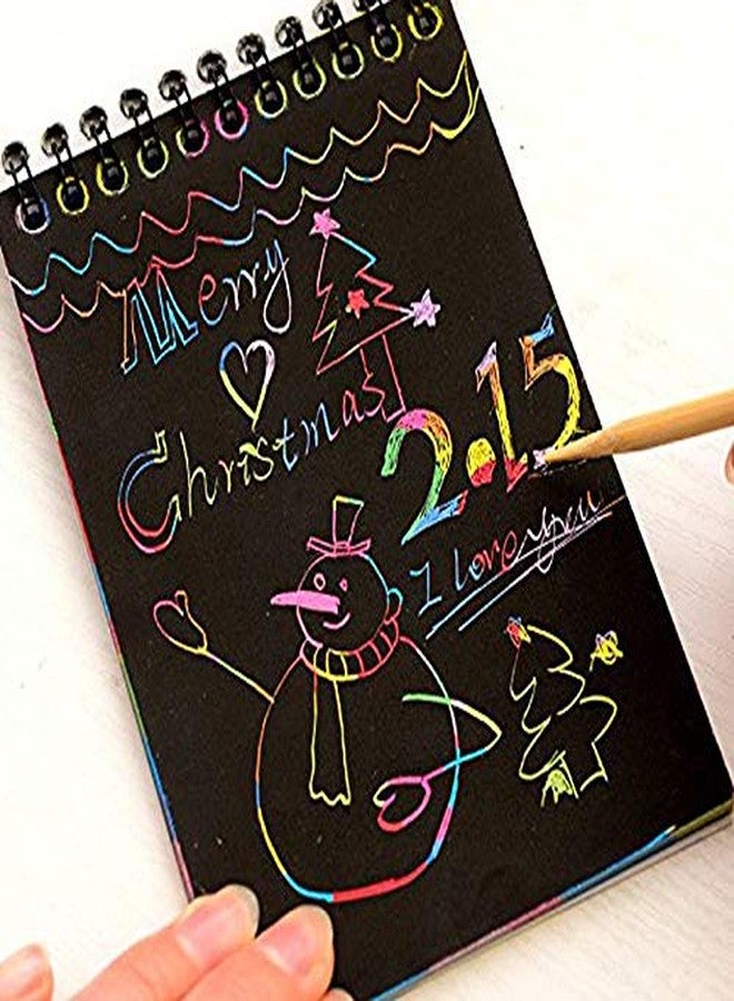 Art Bundle Return Gifts for Birthday for Kids Party Bulk Scratch Note Book, Magic Book Return Gifts for Kids Children Girls, Boys Best, Multicolor - 6 x 4 inch (Pack of 4) - Image 3