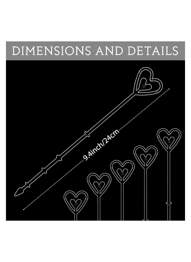 SYOSI Plastic Floral Picks, Floral Card Holders, 80pcs Heart Shape Flower Pickers Card Holders, Floral Pick Clip Card Note Photo Memo Holder for Floral Arrangement Wedding Birthday Flower Packaging Parties  - Image 5